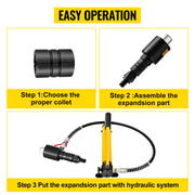 Load image into Gallery viewer, Amocart 10Ton Hydraulic Exhaust Pipe Expander Kit 1-5/8 to 4-1/4Inch Manual Automotive Muffler Pipe Stretcher Expanding Tool