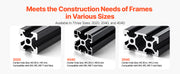 Load image into Gallery viewer, SucceBuy Linear Rail 4-5 PCS 1000mm/1200mm/1500mm/2000mm T Slot 2040 Aluminum Extrusion Profile for 3D Printer, CNC Machine DIY