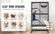 Load image into Gallery viewer, Amocart 64.6" Rolling Metal Ferret Cage Large 4-Tier Critter Nation Cage Small Animal Cage for Rats Hamster Guinea Chinchilla