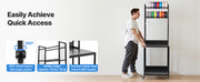 Bild in Galerie-Viewer laden, SucceBuy 4-Tier 3D Printer Filament Storage Rack with Wheels Printer Stand Spools Holder Cart for 3D Printing Station Office
