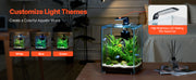 Charger l'image dans la visionneuse de galerie, Amocart Fish Tank Aquarium 2/5Gal Square Ultra-Clear Glass Starter Tank Adjustable 3 Color Lighting Self Cleaning System for Home