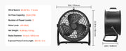 Bild in Galerie-Viewer laden, Amocart Floor Fans 3 Speeds High Velocity Heavy Duty Industrial Fan 4800 CFM 360° Adjustable Tilt for Gym Home Commercial Shop