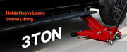 Load image into Gallery viewer, Amocart 3 Ton Low Profile Floor Jack Aluminum Racing Floor Jack with Dual Pistons Quick Lift Pump for Sports Car SUV Pickup