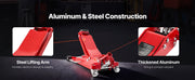 Load image into Gallery viewer, Amocart 3 Ton Low Profile Floor Jack Aluminum Racing Floor Jack with Dual Pistons Quick Lift Pump for Sports Car SUV Pickup