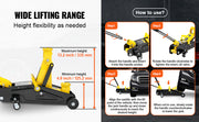 Charger l'image dans la visionneuse de galerie, Amocart Low Profile Floor Jack 2 Ton Heavy Duty Iron Hydraulic Racing Floor Jack Hydraulic Jack Single Piston Quick Lift Pump