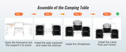 Load image into Gallery viewer, Amocart Camping Outdoor Kitchen Table Cabinet Foldable Folding Cooking Storage Rack Aluminum Alloy Bracket for BBQ Picnic