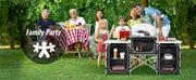 Load image into Gallery viewer, Amocart Camping Outdoor Kitchen Table Cabinet Foldable Folding Cooking Storage Rack Aluminum Alloy Bracket for BBQ Picnic