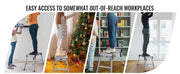 Load image into Gallery viewer, Amocart Folding Work Platform 330 lbs Load Capacity Aluminum Drywall Stool Ladder Heavy Duty Work Bench w/ Non-Slip Feet