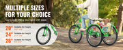 Bild in Galerie-Viewer laden, SucceBuy 20-26inch Folding Adult Tricycle 7 Speed Carbon Steel 3 Wheels with Basket Adjustable Seat Shopping Picnic For Seniors
