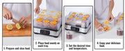 Load image into Gallery viewer, Amocart 5 Tray Food Dehydrator Machine 300W Stainless Steel Electric Food Dryer w/ Digital Adjustable Timer & Temperature