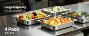 Charger l'image dans la visionneuse de galerie, Amocart 2 4 6 Pack Stainless Steam Hotel Pan 1/2 Size Table Steam Pan Anti Jam Restaurant Supplies Rustproof Catering Storage