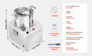 Charger l'image dans la visionneuse de galerie, SucceBuy 6 10 15L Food Processor & Vegetable Chopper Food-Grade Stainless Steel Food Processor Chopper w/2 Extra S-Curve Blade