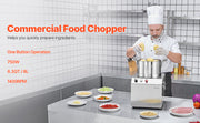 Charger l'image dans la visionneuse de galerie, Amocart 6 10 15L Food Processor & Vegetable Chopper Food-Grade Stainless Steel Food Processor Chopper w/2 Extra S-Curve Blade