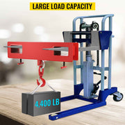 Load image into Gallery viewer, Amocart Forklift Lifting Hoist Swivel Hook Mobile Crane 4400 lbs 2 Ton Lift Mobile Crane Attachments for Garage Workshop