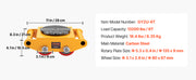 Bild in Galerie-Viewer laden, SucceBuy 6/8/12T Machinery Skate Dolly Industrial Mover with 4 PU Wheels & 360° Non-Slip Cap for Warehouse Workshop Factory