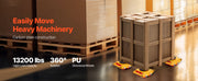 Load image into Gallery viewer, Amocart All-Steel Industrial Machinery Mover Pallet Trolley 6T Small Carrying Tank W/ 360Degree Rotation for Transporting Cargo