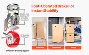 Load image into Gallery viewer, SucceBuy 4PCS Furniture Dolly 1200Lbs/3474Lbs Fridge Movers with5 360° Rotation Wheels&Lift Slider Tool Set for Appliances Sofa