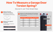 Load image into Gallery viewer, Amocart Garage Door Torsion Springs Pair Cycles Electrophoresis Black Coated for Replacement Garage Door Springs