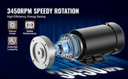 Load image into Gallery viewer, Amocart 2HP Electric Motor 3450rpm AC 230V/460V Air Compressor Motor 3Phase 5/8" Keyed Shaft CW Rotation for General Equipment