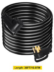 Load image into Gallery viewer, Amocart 25FT 36FT 50FT 50Amp RV Extension Cord N14-50 Plug Copper Wire Power Supply Cable for Trailer Motorhome Camper Use