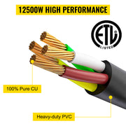 Load image into Gallery viewer, Amocart 25FT 36FT 50FT 50Amp RV Extension Cord N14-50 Plug Copper Wire Power Supply Cable for Trailer Motorhome Camper Use