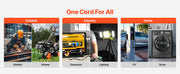 Load image into Gallery viewer, Amocart 30-Amp 7500Watts / 50-Amp 12500 Watts Generator Extension Cord 50 Foot 250 Volts Heavy Duty Power Cable, NEMA 6-50P to 6-50R SWT Flexible Welder Extension Cord with Storage Bag for Generators