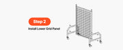 Bild in Galerie-Viewer laden, SucceBuy Grid Wall Panel Wire Grid Panels Display Rack Movable Art Display Shelf with Wheel Carbon Steel Gridwall for Craft Show