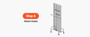 Bild in Galerie-Viewer laden, SucceBuy Grid Wall Panel Wire Grid Panels Display Rack Movable Art Display Shelf with Wheel Carbon Steel Gridwall for Craft Show