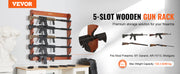 Bild in Galerie-Viewer laden, Amocart Gun Rack Wood Gun Rack Wall Mount Gun Display Rack holds 4/5 Rifles Shotguns 132 lbs Heavy Duty Rifle Rack w/ Soft Padding