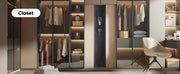 Charger l'image dans la visionneuse de galerie, Amocart Gun Safe Cold-Rolled Steel Fireproof Cabinet with Keypad & Key with Magazine and Lighting Adjustable Racks for Rifles
