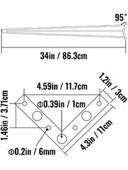 Charger l'image dans la visionneuse de galerie, SucceBuy 4Pcs Metal Table Legs 16-40 Inch 3-Rod Hairpin Furniture Legs DIY Home Bench Dining Desk End Coffee Table Feet