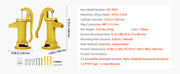 Load image into Gallery viewer, SucceBuy Well Hand Pitcher Pump 25 ft Maximum Lift Cast Iron NPT 1-1/4 in Connection for Garden Pond Farm Red/Black/Yellow/Green
