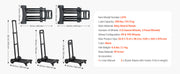 Load image into Gallery viewer, SucceBuy 290LBS Folding Hand Truck Collapsible Luggage Cart with 4 Wheels & Expandable Base Platform Dolly for Cargo Moving