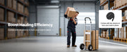 Bild in Galerie-Viewer laden, Amocart 500LBS Hand Truck Dolly with Non-Slip Wheels & Tie-down Strap Aluminum Alloy Portable Trolley for Moving Home Warehouse
