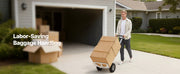 Bild in Galerie-Viewer laden, Amocart 500LBS Hand Truck Dolly with Non-Slip Wheels & Tie-down Strap Aluminum Alloy Portable Trolley for Moving Home Warehouse