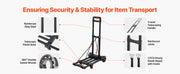 Bild in Galerie-Viewer laden, Amocart 290LBS Folding Hand Truck Collapsible Luggage Cart with 4 Wheels & Expandable Base Platform Dolly for Cargo Moving