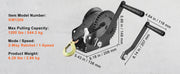 Load image into Gallery viewer, Amocart Hand Winch Heavy Duty Rope Crank with 33 ft Steel Wire Cable and Two-Way Ratchet for Trailer Boat or ATV Towing