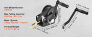 Load image into Gallery viewer, Amocart Hand Winch Boat Trailer Winch Heavy Duty Rope Crank Polyester Strap & Two-Way Ratchet Manual Operated Hand Crank Winch
