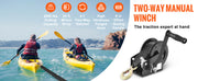 Load image into Gallery viewer, Amocart Hand Winch BoatTrailer Winch Heavy Duty Rope Crank Polyester Strap and Two-Way Ratchet Manual Operated Hand Crank Winch