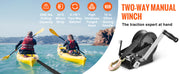Load image into Gallery viewer, Amocart Hand Winch BoatTrailer Winch Heavy Duty Rope Crank Polyester Strap and Two-Way Ratchet Manual Operated Hand Crank Winch