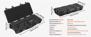 Charger l'image dans la visionneuse de galerie, Amocart Hard Rifle Case Lockable Rifle Case w/ Pre-cut Foams & Wheels IP67 Waterproof Pistol Storage Cases for Rifles Shotguns