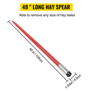 Bild in Galerie-Viewer laden, Amocart Hay Spear Bale Spear Capacity Spike Quick Attach Square Hay Red Coated Forks Hex Nut Sleeve for Bucket Tractor Loader