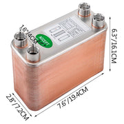 Load image into Gallery viewer, Amocart 30/40/60 Plates Heat Exchanger Wort Chiller Stainless Steel Homebrew Brewing Beer Cooler Counterflow Water Heating