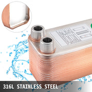 Load image into Gallery viewer, Amocart 30/40/60 Plates Heat Exchanger Wort Chiller Stainless Steel Homebrew Brewing Beer Cooler Counterflow Water Heating