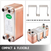 Load image into Gallery viewer, Amocart 30/40/60 Plates Heat Exchanger Wort Chiller Stainless Steel Homebrew Brewing Beer Cooler Counterflow Water Heating