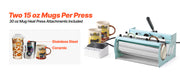 Load image into Gallery viewer, Amocart 15x15in 5in1 8in1 Hybrid Heat Press Multifunction Heat Up Fast All-New Patented Design Sublimation Press Machine