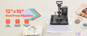 Load image into Gallery viewer, Amocart 15x15in 5in1 8in1 Hybrid Heat Press Multifunction Heat Up Fast All-New Patented Design Sublimation Press Machine