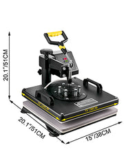 Charger l'image dans la visionneuse de galerie, Amocart Combo Heat Press Machine 5/6/8 in 1 30*38CM 38*38CM Muntifunctional Sublimation Printer Transfer Mug Hat Plate T-Shirt
