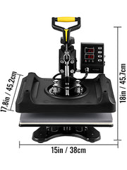 Bild in Galerie-Viewer laden, SucceBuy 30*38CM 8 in 1 Combo Upgrade Heat Press Machine 360° Rotation Sublimation Printer Cap Shirt Mug Plate 2D Heat Transfer