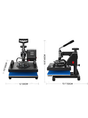 Load image into Gallery viewer, Amocart 12x10 In Dual Digital Heat Press Machine 650W Swing Away 360 Degree Rotation Transfer Sublimation Printing for T-Shirt